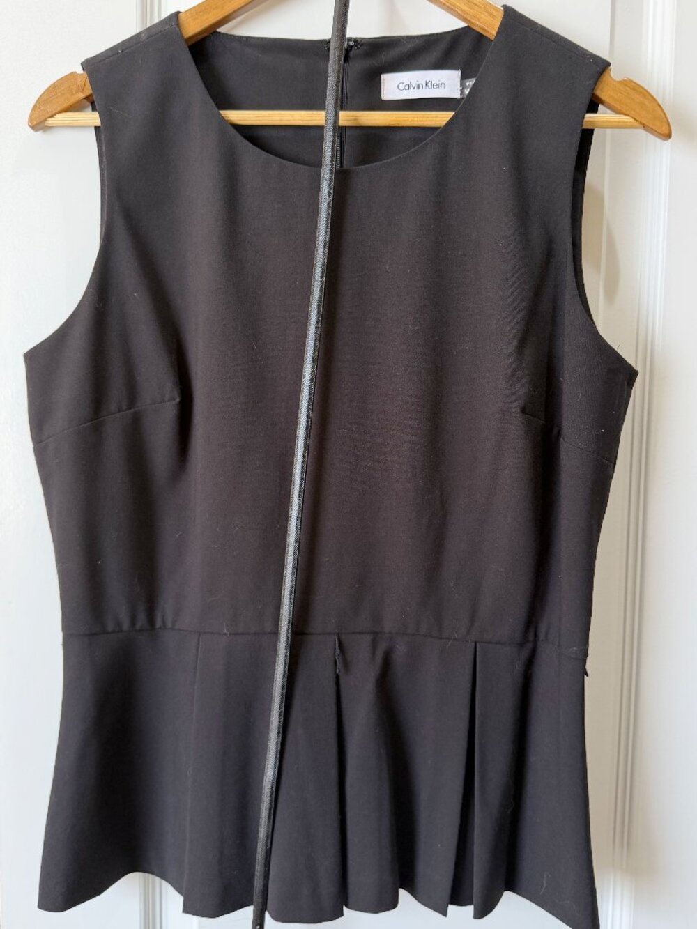 Calvin Klein peplum top with belt